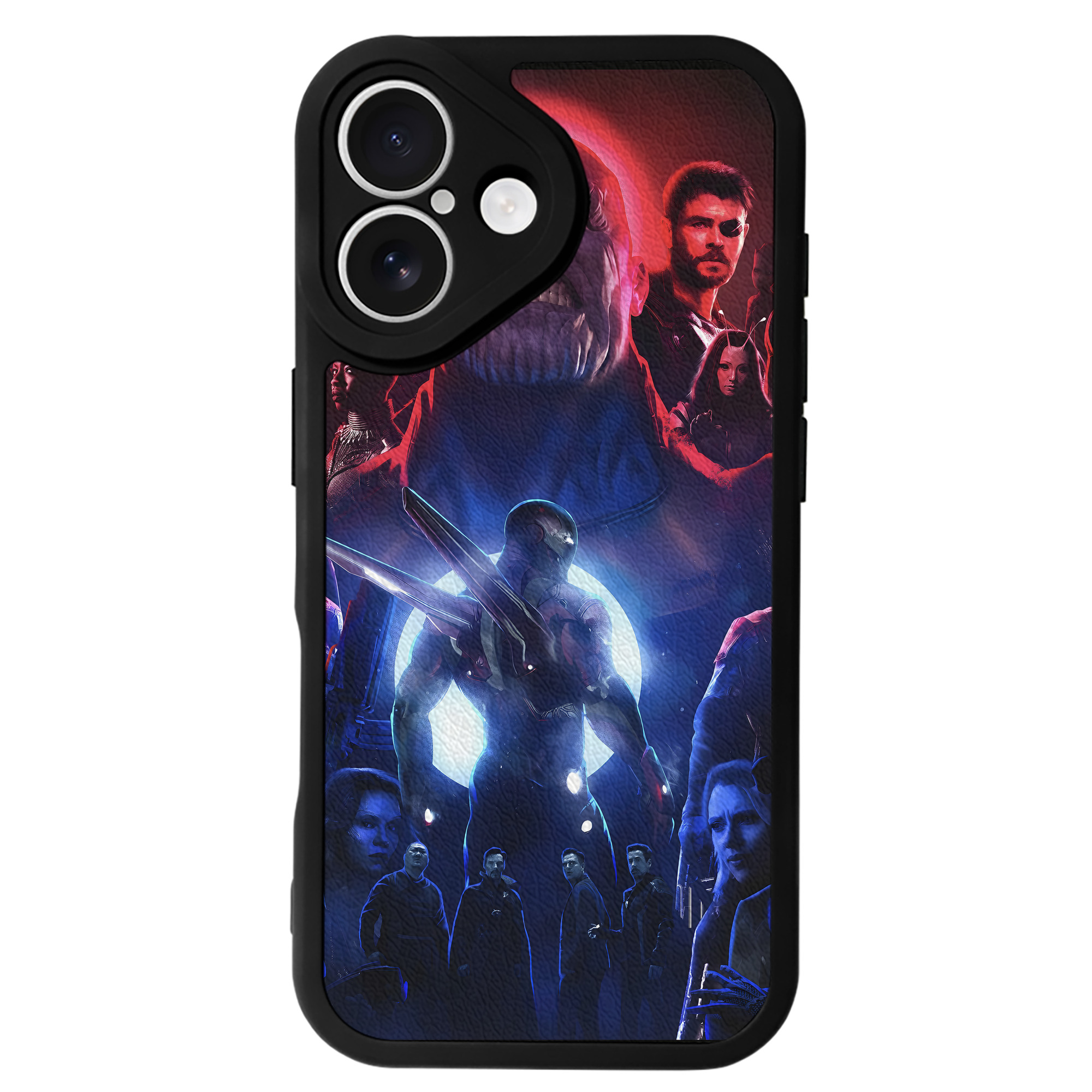 （画像用） アベンジャーズ The Avengers 【iPhone 16シリーズ対応】シリコンスマホケース（レザー調） 材質：シリコン